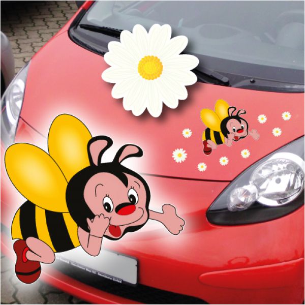 Biene Blumen Autoaufkleber Auto Aufkleber Sticker