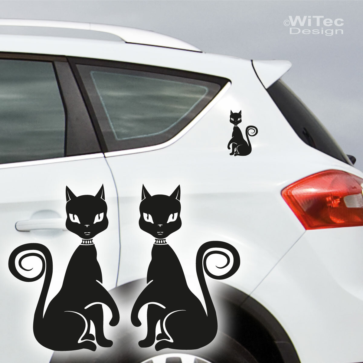 Aufkleber Auto Katzen Cartoon - TenStickers