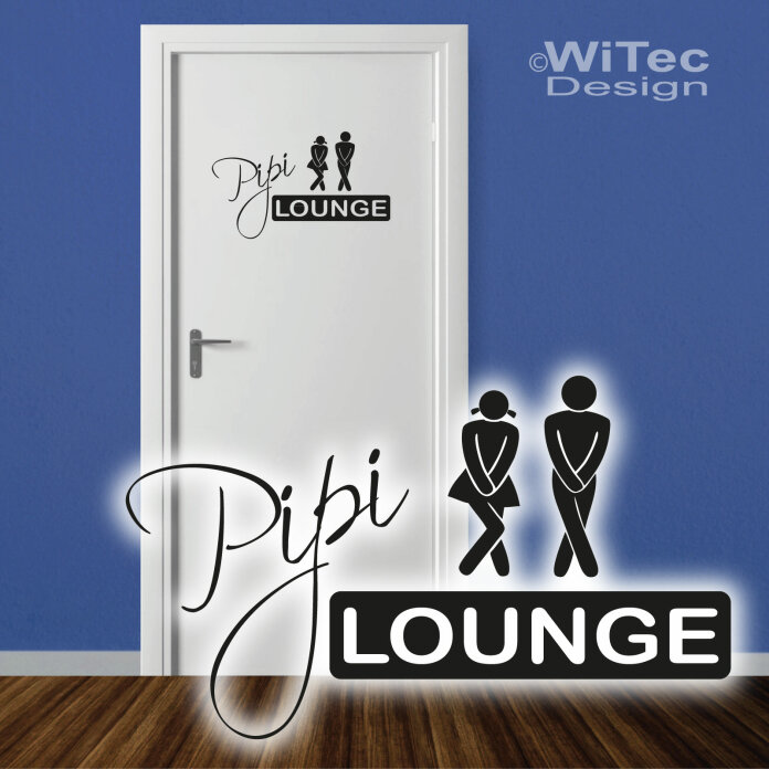 Tur Aufkleber Pipi Lounge Badezimmer