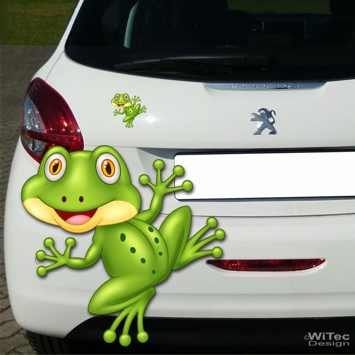 2x Mini Auto Aufkleber Frosch Froschkönig frog Frösche lustiger Sticker  Roller