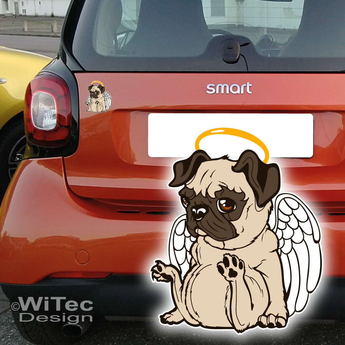 Fahrer kann nicht bremsen, sonst kotzt der Hund Autoaufkleber Auto  Aufkleber Sticker A798