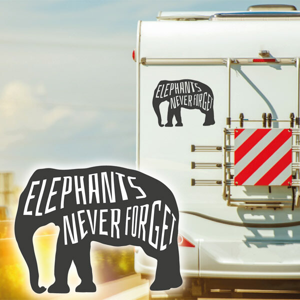 Elefantenrennen Elefanten Wohnmobil Aufkleber Wohnwagen Sticker