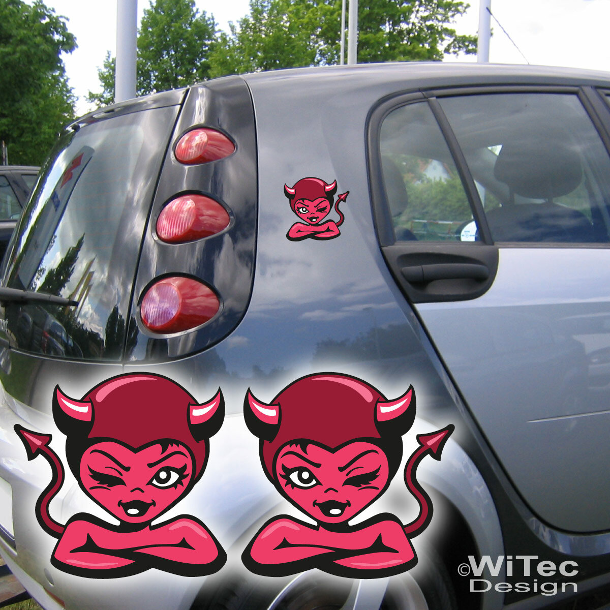 Autoaufkleber Teufelchen Sticker 🔥 ohne Hintergrund, kleine
