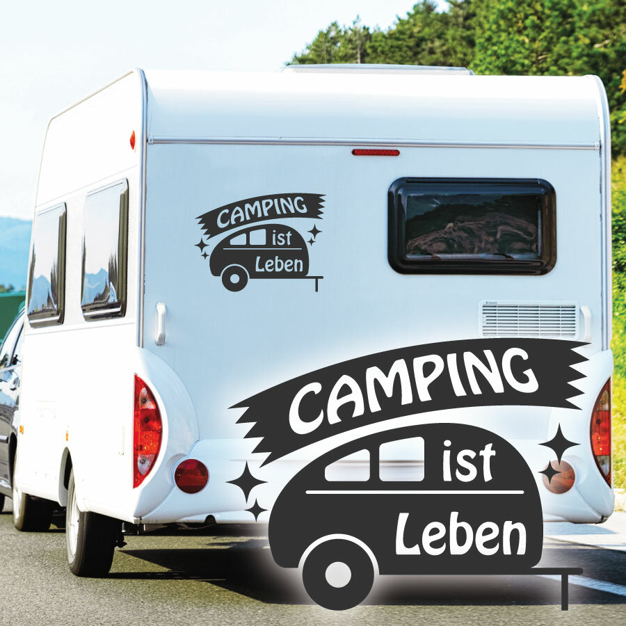 Das Leben, Wohnmobil, Wohnwagen Camping Aufkleber in  Nordrhein-Westfalen - Viersen, Wohnmobile & Wohnwagen gebraucht
