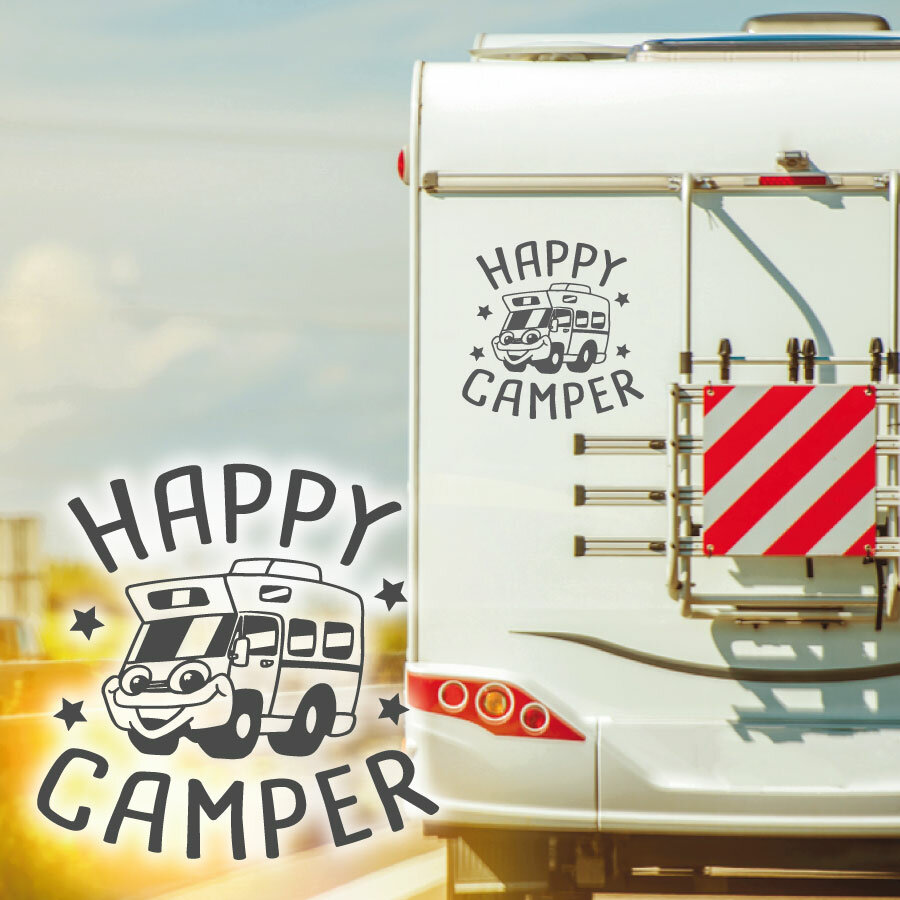 Stickeraffe Auto Aufkleber Happy Camper Zelt Fun Sticker Heckscheiben, 7,99  €