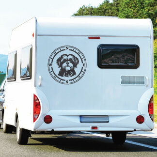 Wohnmobil Aufkleber Kompass Shih Tzu