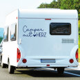 Wohnmobil Aufkleber Camper mit Herz Wohnwagen